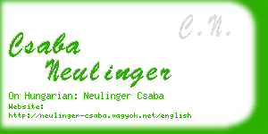 csaba neulinger business card